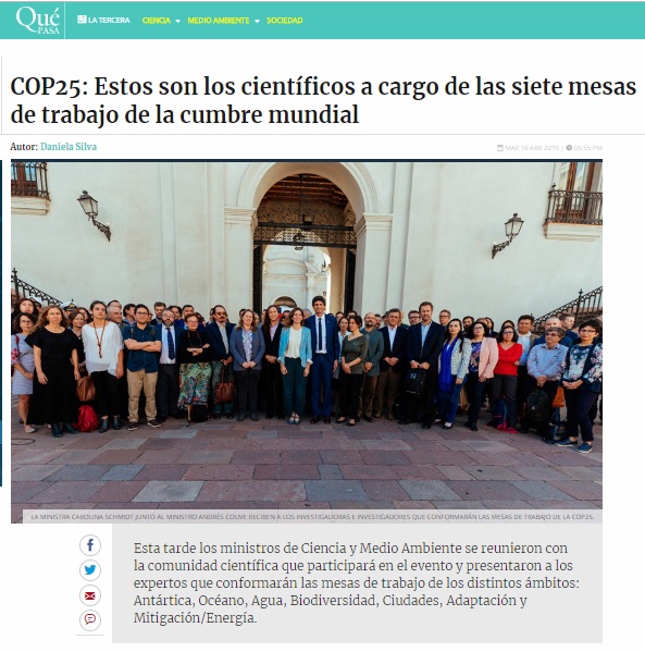 EMOL: COP25, estos son los científicos a cargo de las siete mesas de trabajo de la cumbre mundial