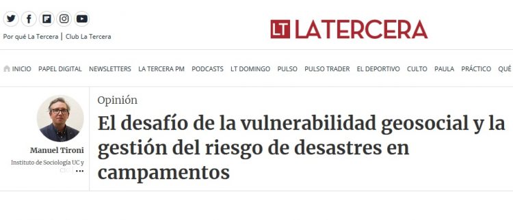 El desafío de la vulnerabilidad geosocial y la gestión del riesgo de desastres en campamentos