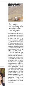 La Cuarta: Científicos advierten del riesgo de aluviones