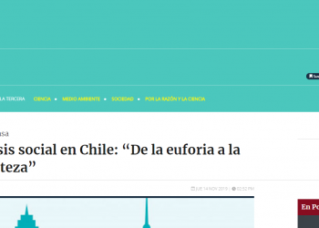Crisis social en Chile: “De la euforia a la tristeza”