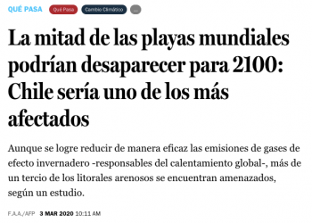 Qué Pasa – La mitad de las playas mundiales podrían desaparecer para 2100: Chile sería uno de los más afectados
