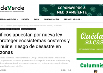 Codex Verde: Científicos apuestan por nueva ley para proteger ecosistemas costeros y disminuir el riesgo de desastre en esas zonas