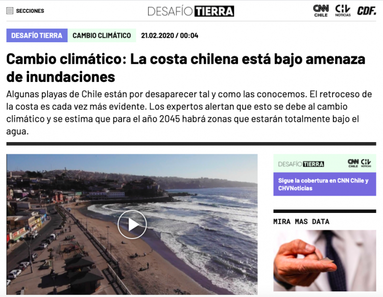 CNN: Cambio climático: La costa chilena está bajo amenaza de inundaciones