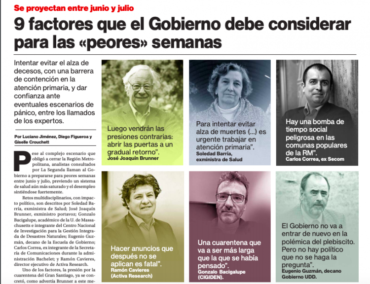 La Segunda: 9 factores que el Gobierno debe considerar para las «peores» semanas