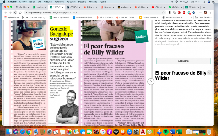 La Segunda: Charla sobre Herramientas de Información Visual para combatir el covid-19