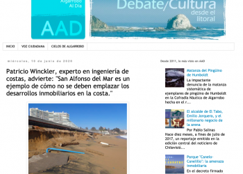 Algarrobo al Día – Patricio Winckler, experto en ingeniería de costas, advierte: «San Alfonso del Mar es un ejemplo de cómo no se deben emplazar los desarrollos inmobiliarios en la costa.»