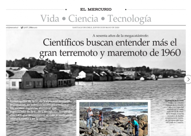 El Mercurio: Científicos buscan entender más el gran terremoto y maremoto de 1960