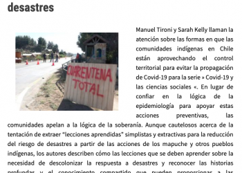 Mapuexpress.org- Cuidado y soberanía: control territorial y descolonización de la reducción del riesgo de desastres