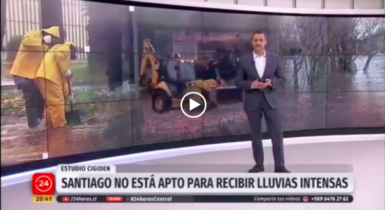TVN: Santiago no está apto para recibir lluvias intensas