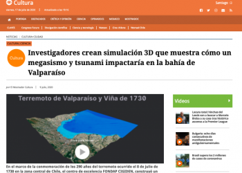 El Mostrador: Investigadores crean simulación 3D que muestra cómo un megasismo y tsunami impactaría en la bahía de Valparaíso