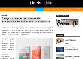 Ciencia en Chile.cl: Entregan propuestas y acciones para la recuperación y desconfinamiento de la pandemia