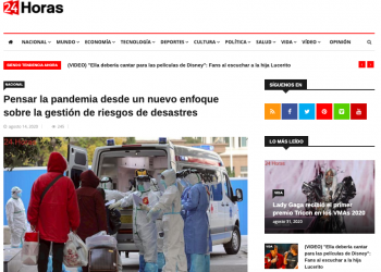 24 Horas.xyz: Pensar la pandemia desde un nuevo enfoque sobre la gestión de riesgos de desastres