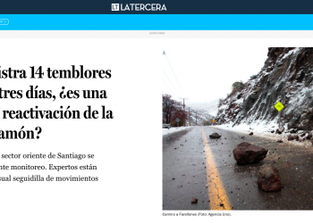 La Tercera.com: Farellones registra 14 temblores en los últimos tres días, ¿es una nueva señal de reactivación de la Falla de San Ramón?