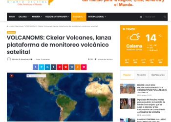 El América.cl – VOLCANOMS: Ckelar Volcanes, lanza plataforma de monitoreo volcánico satelital