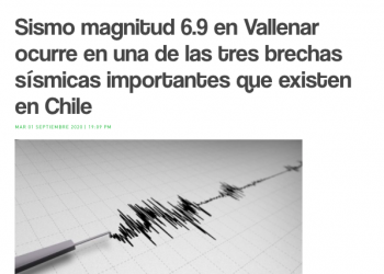 Candelaria Radio: Sismo magnitud 6.9 en Vallenar ocurre en una de las tres brechas sísmicas importantes que existen en Chile