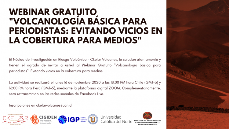 Webinar «Volcanología básica para periodistas»