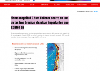 Al Día.cl: Sismo magnitud 6.9 en Vallenar ocurre en una de las tres brechas sísmicas importantes que existen en Chile