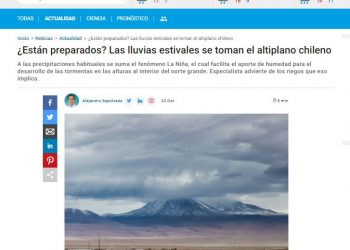 Meteored.cl: ¿Están preparados? Las lluvias estivales se toman el altiplano chileno.