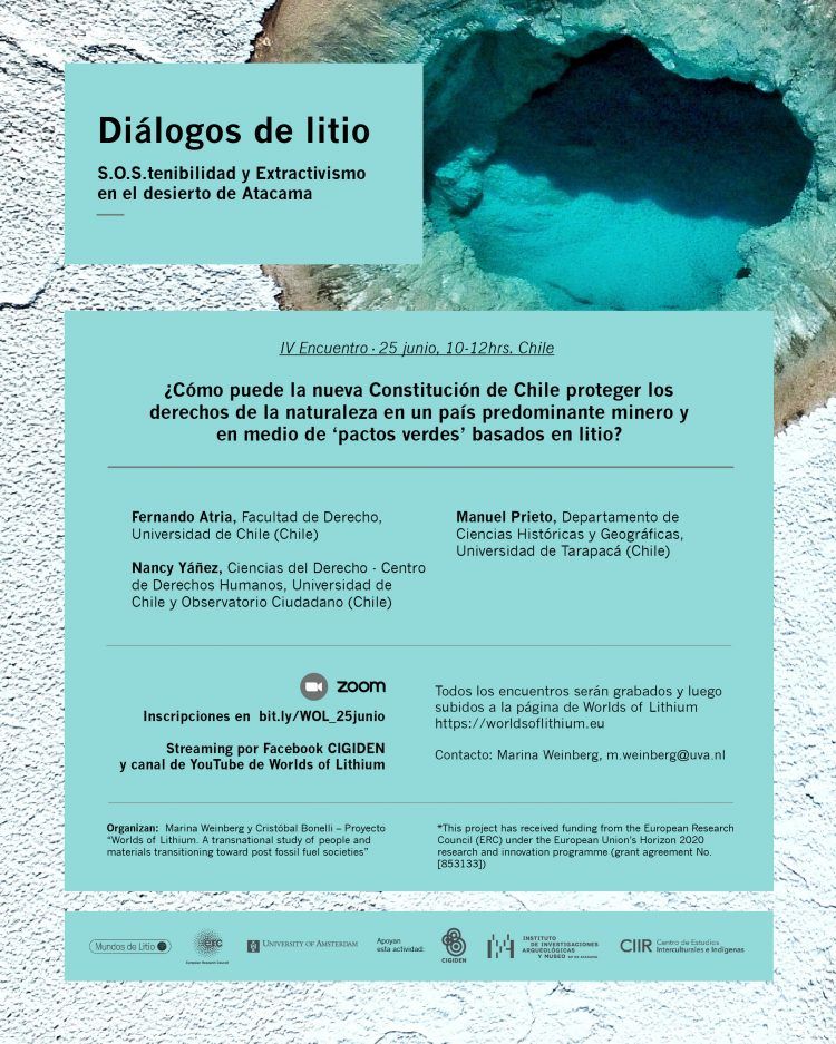 Cuarto encuentro de la Serie «Diálogos de litio. S.O.S.tenibilidad y Extractivismo en el desierto de Atacama»