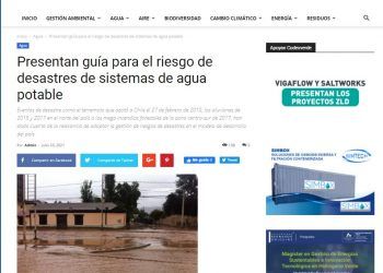 Codex Verde: Presentan guía para el riesgo de desastres de sistemas de agua potable.