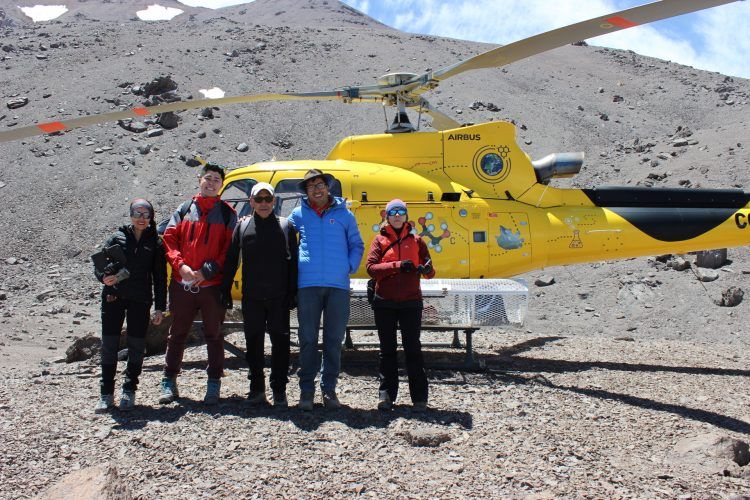 Científicos realizan sobrevuelo para estudiar las multiamenazas en la cuenca del Río Maipo