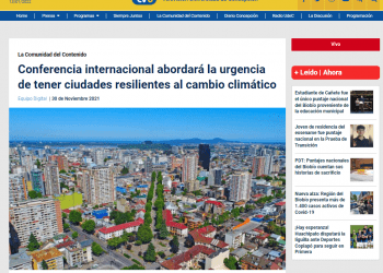 TVU.cl: Conferencia internacional abordará la urgencia de tener ciudades resilientes al cambio climático