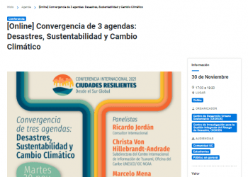 UC.cl: [Online] Convergencia de 3 agendas: Desastres, Sustentabilidad y Cambio Climático