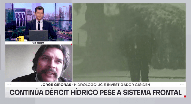 Jorge Gironás: “El último sistema frontal significa cierto alivio a las presiones hídricas pero no es el fin del déficit de lluvias».
