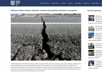 Radio UdeC.cl: ‘Software chileno ayuda a disminuir el efecto de desastres naturales en carreteras’