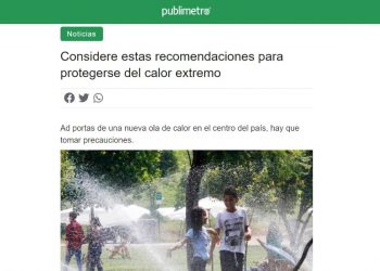 Publimetro | Considere estas recomendaciones para protegerse del calor extremo