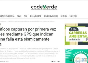 CodexVerde | Científicos capturan por primera vez señales mediante GPS que indican que una falla está sísmicamente activa