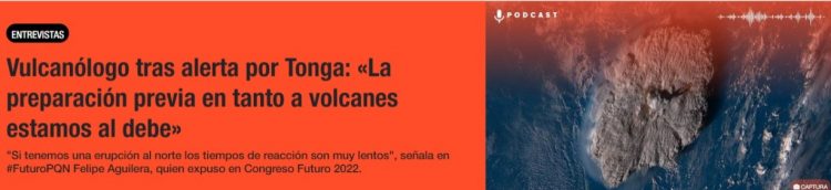 Futuro.cl | Vulcanólogo tras alerta por Tonga: «La preparación previa en tanto a volcanes estamos al debe»
