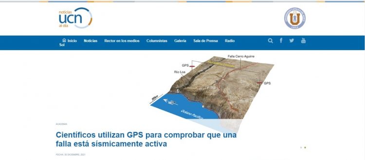 Noticias UCN | Científicos utilizan GPS para comprobar que una falla está sísmicamente activa