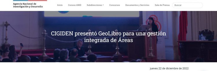 ANID | CIGIDEN presentó GeoLibro para una gestión integrada de Áreas