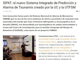 Ciencia en Chile | SIPAT: el nuevo Sistema Integrado de Predicción y Alarma de Tsunamis creado por la UC y la UTFSM