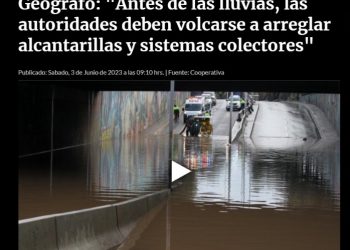 Cooperativa | Geógrafo: «Antes de las lluvias, las autoridades deben volcarse a arreglar alcantarillas y sistemas colectores»