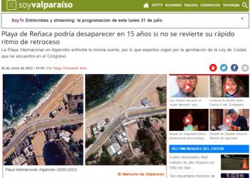 Soy Valparaíso | Playa de Reñaca podría desaparecer en 15 años si no se revierte su rápido ritmo de retroceso