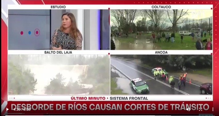 TVN | Desborde de ríos causan cortes de tránsito