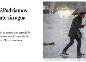 La Tercera | Lluvias en Santiago: ¿Podríamos quedarnos nuevamente sin agua potable?