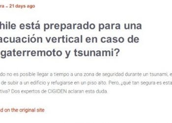 Shafaqna | ¿Chile está preparado para una evacuación vertical en caso de megaterremoto y tsunami?