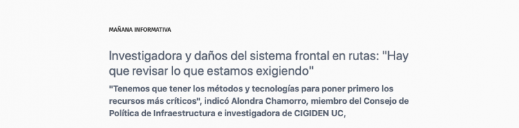 24 Horas | Investigadora y daños del sistema frontal en rutas: «Hay que revisar lo que estamos exigiendo»