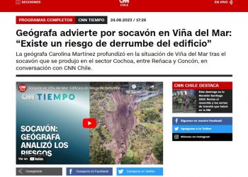 CNN |  Geógrafa advierte por socavón en Viña del Mar: “Existe un riesgo de derrumbe del edificio”