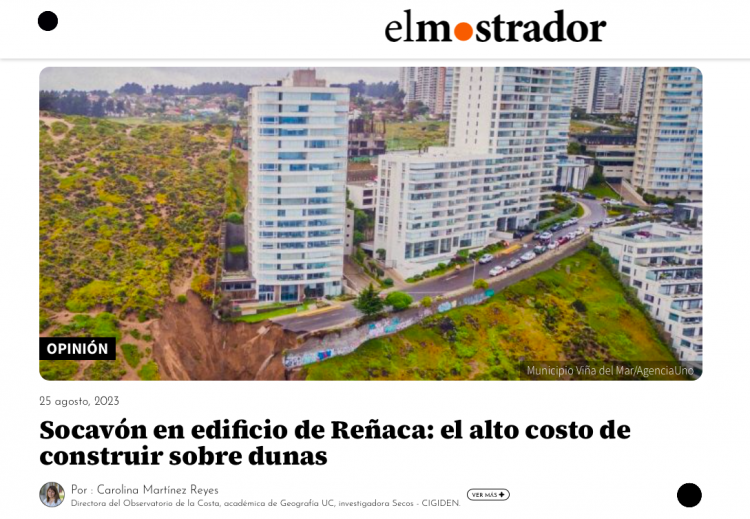 El Mostrador | Socavón en edificio de Reñaca: el alto costo de construir sobre dunas