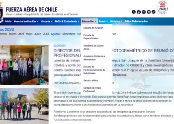 FACH | DIRECTOR DEL SERVICIO AEROFOTOGRAMÉTRICO SE REUNIÓ CON PROFESIONALES DEL CIGIDEN