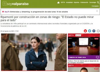 Soy Valparaíso | Ripamonti por construcción en zonas de riesgo: «El Estado no puede mirar para el lado»