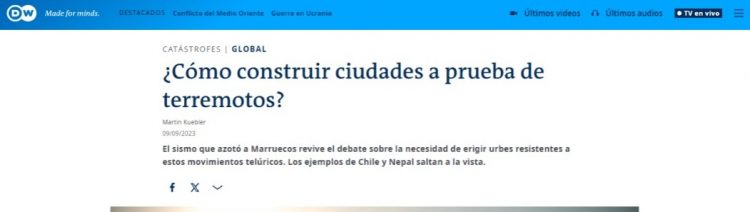 DW | ¿Cómo construir ciudades a prueba de terremotos?