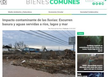El Desconcierto | Impacto contaminante de las lluvias: Escurren basura y aguas servidas a ríos, lagos y mar