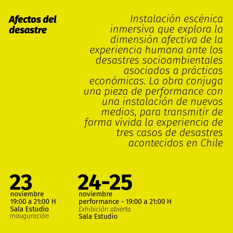 Instalación escénica inmersiva «Afectos del Desastre»