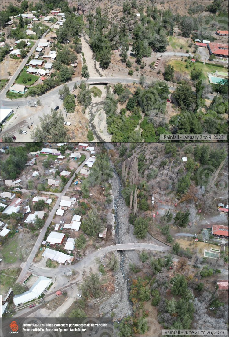 Geóloga identifica quebradas más activas y propensas a aluviones en San José de Maipo