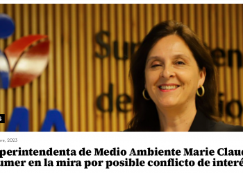 El Mostrador | Superintendenta de Medio Ambiente Marie Claude Plumer en la mira por posible conflicto de interés